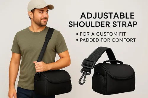 Vista 7 de Grande Digital Cámara/Video Bolsa/Funda de transporte acolchada para Nikon D750, D810, D5500, D750, D700, D3000, D3100, D3200, D3300, D5000 Cámara &