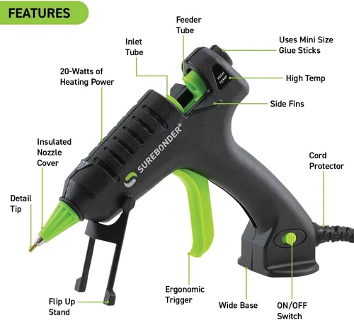 Vista 3 de Surebonder H-195 Pistola encoladora pequeña, de precisión.