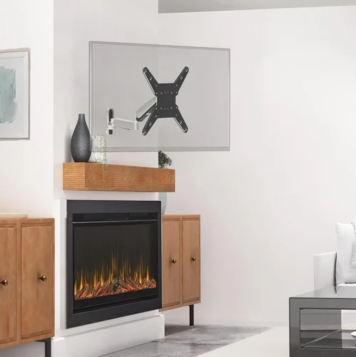 Vista 2 de VIVO Montura de pared para TV contrabalanceada de 26 a 55 pulgadas, brazo articulado neumático de resorte ajustable en altura, Max 400x400mm VESA