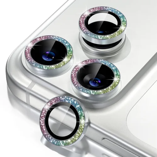Vista 37 de Misea Compatible con iPhone 16 Pro/iPhone 16 Pro Max, protector de lente de cámara de vidrio templado Ultra-HD, protector de pantalla de anillo Negro