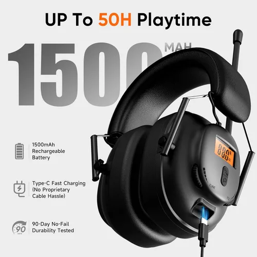 Vista 10 de AM FM Bluetooth Radio Headphones Safety Earmuff Hearing Protection Headset