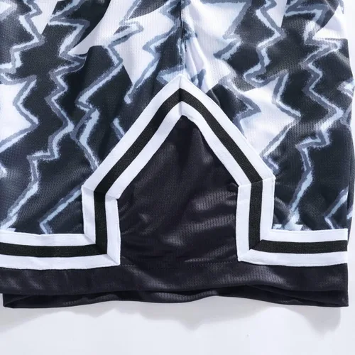 Vista 9 de Flyingyan Pantalones cortos deportivos de baloncesto para hombre con bolsillos con cremallera, pantalones cortos de malla para entrenamiento