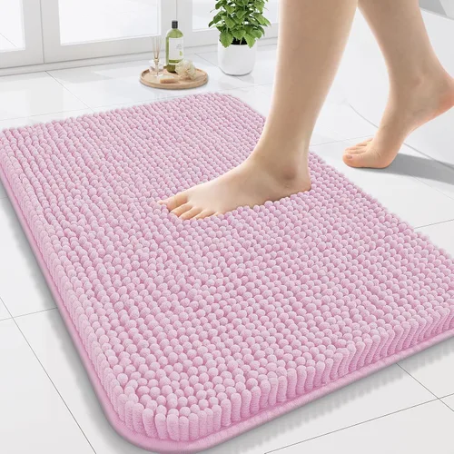 Vista 45 de Arotive Alfombras de baño de felpilla extrasuaves y absorbentes, de 24 x 16 pulgadas, lavables a máquina, parte trasera de goma antideslizante