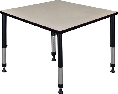 Vista 10 de Kee - Mesa cuadrada de 30 pulgadas, altura ajustable, color cereza