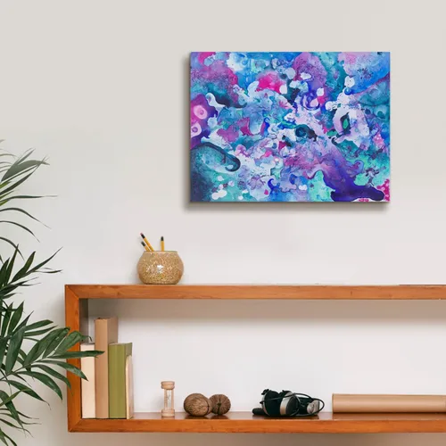 Vista 8 de Epic Graffiti 'Luminous Darkness' de Carissa Luminess, lienzo para pared, 16 x 12 pulgadas