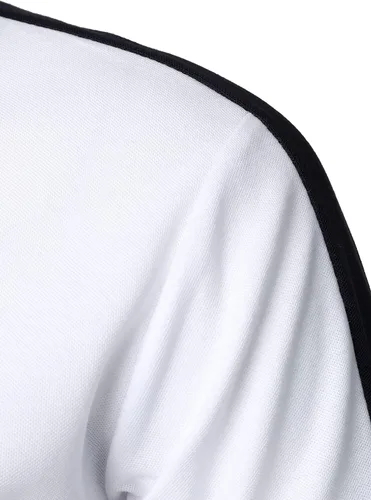 Vista 4 de HOOD CREW Polo de manga corta para hombre, estilo casual, deportivo, para golf, camiseta diseñada
