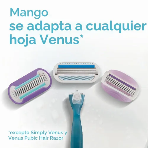 Vista 7 de Gillette Venus Mango de afeitar Smooth para mujer + 6 recambios con mango de gel de agarre suave