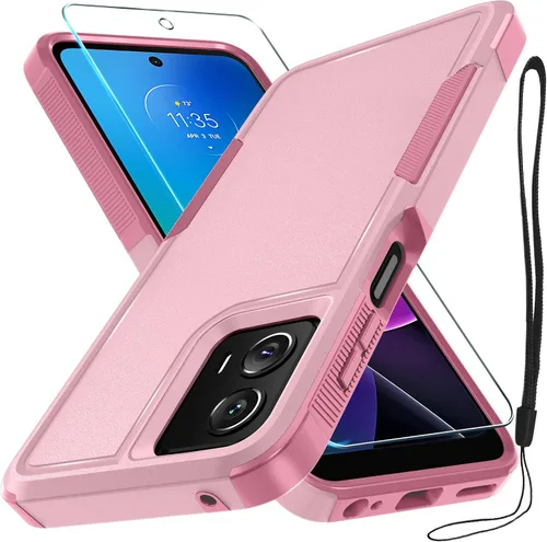 Vista 39 de Funda compatible con Moto G 5G 2024, cuerpo completo, resistente, resistente, a prueba de golpes, con correa de cordón, protector de pantalla