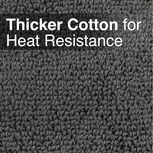 Vista 3 de Ritz - Agarradera de rizo y almohadilla resistente al calor, duradero, 100% algodón, diseño ergonómico para un agarre óptimo, fácil cuidado, lavable