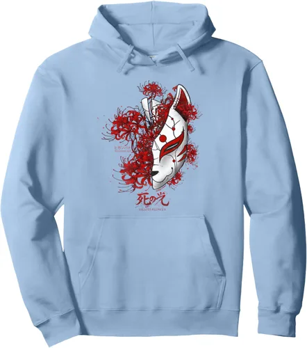 Vista 5 de Sudadera con capucha de anime con diseño de lirio de araña japonesa en suave grunge, Negro, S