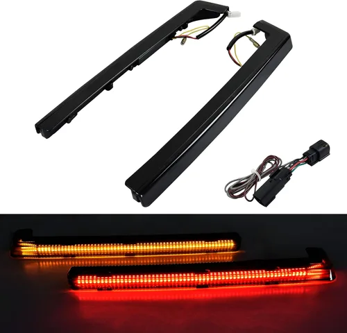 Vista 2 de Kit de Luces LED de Marcador Lateral de Acento con Lente Ahumada para Tour Pack con Luz de Señal de Giro para Harley Davidson Touring Road Glide