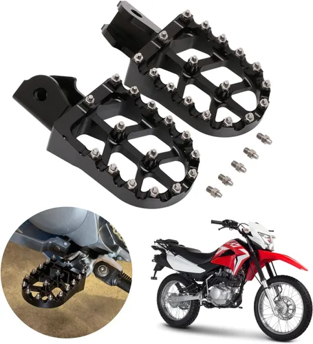 Vista 10 de AnXin Estriberas Estriberas Reposapiés Pedales Apoyos CNC para Z50R 80-99 XR50R 00-03 XR70R 97-03 XR80R XR100R 85-03 CRF80F CRF100F 04-13 Negro