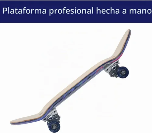 Vista 3 de Pro Patineta para dedos 34mm de madera con camiones profesionales y ruedas CNC (Alien)