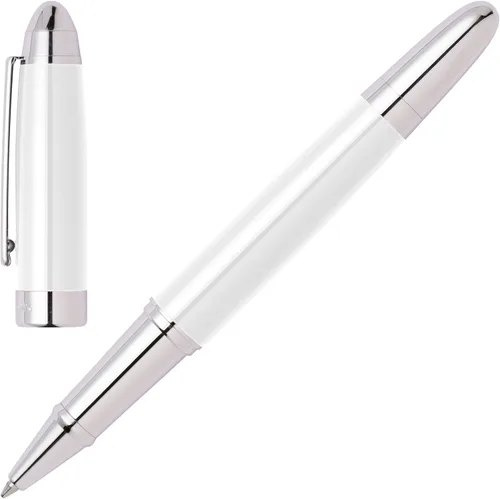 Vista 2 de Hugo Boss Icono de bolígrafo Rollerball Tinta negra Caja de regalo (blanco)