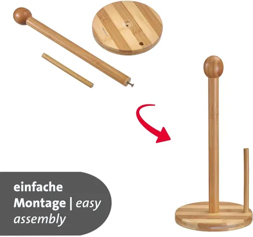 Vista 5 de Westmark Soporte para rollo de papel – soporte estable para rollos de cocina, dispensador de pie con ayuda para rasgar para todos los rollos
