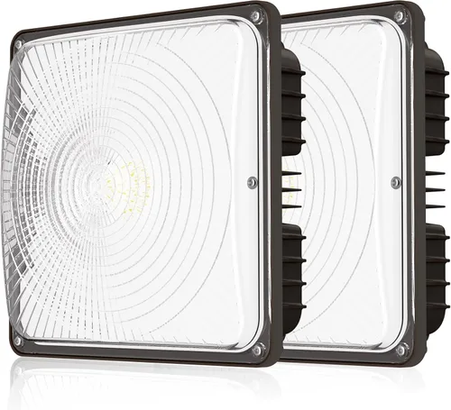 Vista 11 de CINOTON 80W luces de dosel LED 11200LM, luces LED comerciales para tienda 120Vac, luz LED de alta bahía al aire libre IP65 impermeable para techo