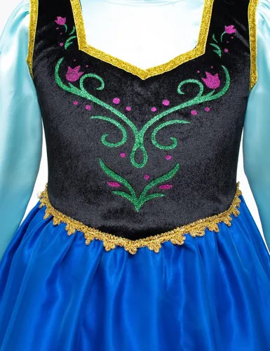 Vista 6 de Disfraces de princesa para fiesta de cumpleaños para niñas pequeñasmanga larga con capa