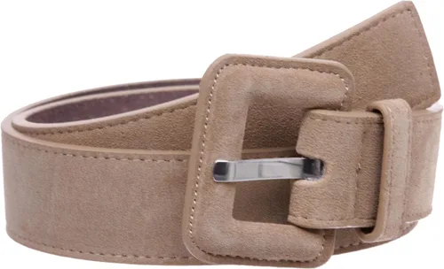 Vista 13 de Cinturón de cuero de gamuza con bordes de costura de 1 1/2" pulgadas Negro