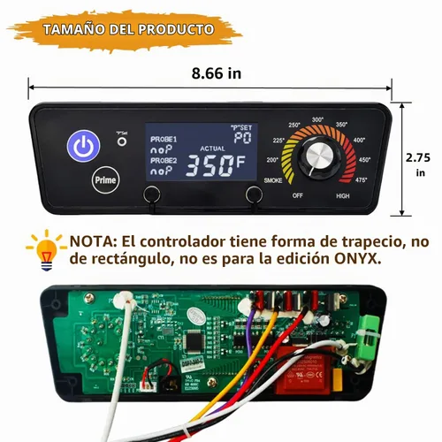 Vista 5 de Piezas de repuesto de controlador de termostato digital actualizado con pantalla LCD para parrillas de pellets Pit Boss Smokers Austin