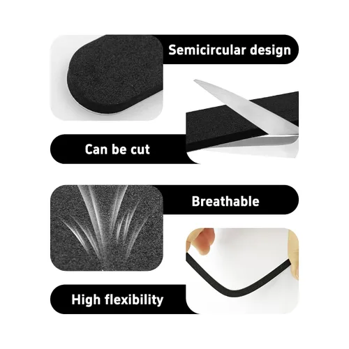 Vista 5 de 40 cintas de espuma reductoras de tamaño de sombrero, insertos autoadhesivos de tamaño para gorras y sombreros, tiras de ajuste universales de banda
