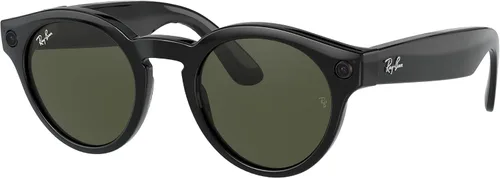 Vista 5 de Ray-Ban Unisex Sunglasses Black Frame, Green Lenses, 48MM Azul
