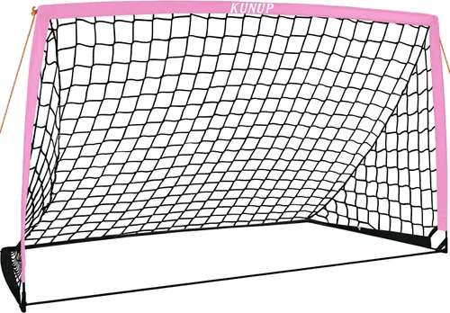 Vista 27 de Portería de fútbol portátil de 5 x 3, 6 x 4, 9 x 5 pies, para patio trasero, red de práctica de fútbol plegable con bolsa de transporte para niños