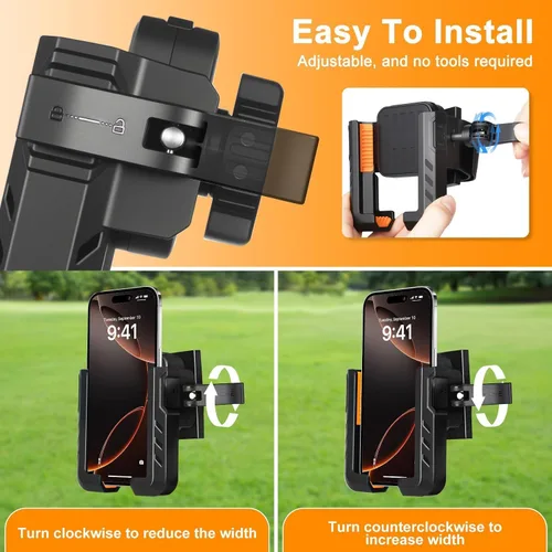 Vista 4 de Soporte magnético para carrito de golf, compatible con EZGO/Club Car/Yamaha, con imanes N52 mejorados y rotación de 360°, soporte de teléfono