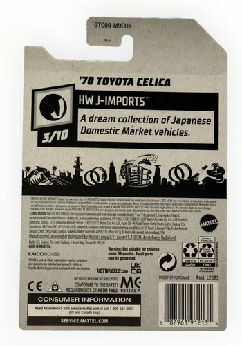 Vista 2 de Hot Wheels Toyota Celica '70, [Verde azulado] 151/250 J-Imports 3/10