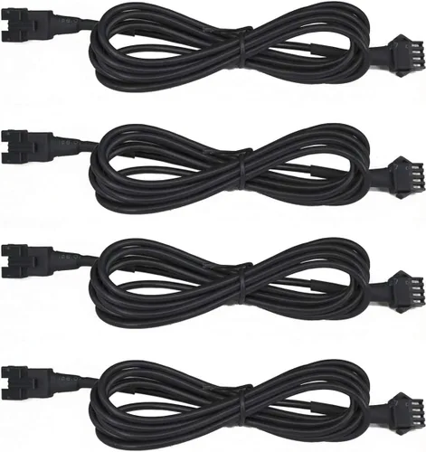 Vista 5 de Juego de 4 cables de extensión de 11.8 pulgadas, 11.8 in, para luces LED multicolor, tira de neón (4 piezas de 11.8 pulgadas/11.8 in)