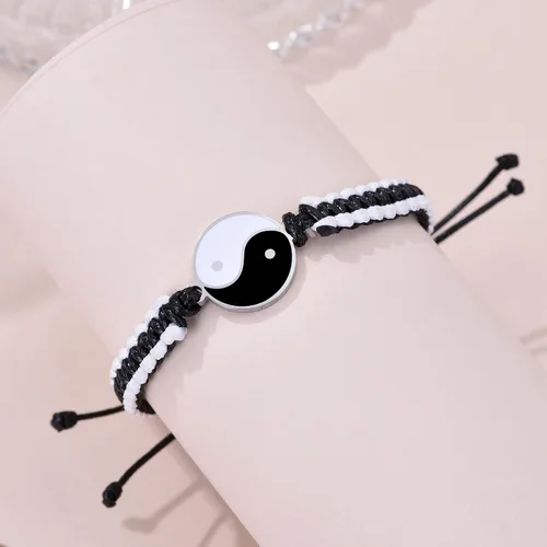 Vista 3 de vicima Yin Yang - Pulseras para hombres y mujeres con cordón ajustable