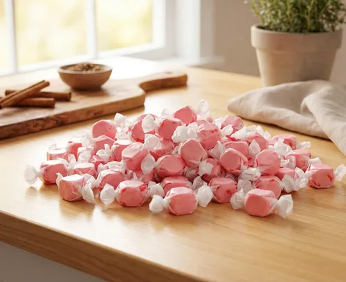 Vista 5 de Cinnamon Salt Water Taffy 1 lb Gourmet Chewy Candy Individually Wrapped