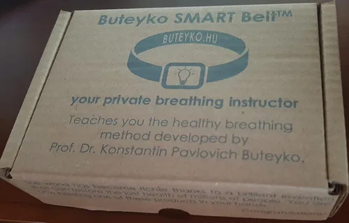 Vista 7 de Tu entrenador de respiración personal en una caja – Cinturón vibrante de biorretroalimentación para respiración Buteyko – Libro pequeño de Buteyko