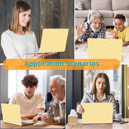 Vista 6 de Funda para MacBook Air de 15,3 pulgadas M2/M3/M4/M5, lunares Amarillo (Yellow Polka Dot)