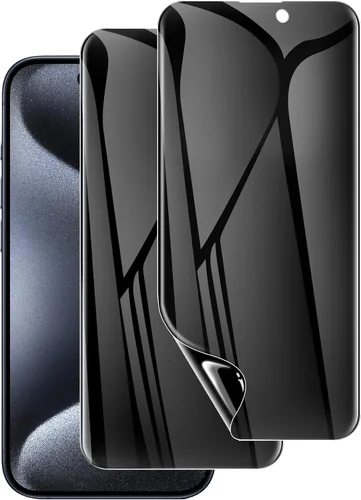 Vista 7 de LYWHL Paquete de 3 protectores de pantalla de privacidad para iPhone 12 Pro Max, protector de pantalla privada antiespía de vidrio templado para 12