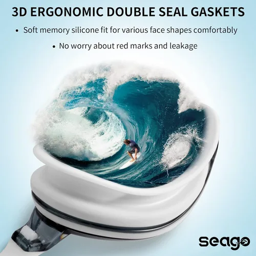 Vista 5 de Seago Swim Goggles Shortsighted Swimming Goggles Anti Fog UV Protection Fit for Adult Men Women Youth