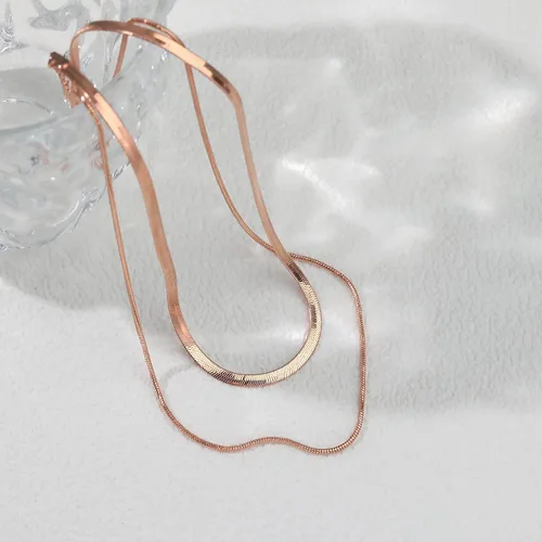 Vista 7 de CHESKY 14K GoldSilver Plated Snake Chain Necklace Herringbone Necklace Gold Choker Necklaces for Women Girl Gifts Jewelry 1.535MM(W) 14"16"(L)