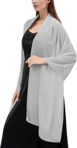 Vista 3 de tagunop Chales y envolturas de gasa para vestidos de noche, bufandas suaves para novia, boda, fiesta, accesorios para mujer, regalo para ella