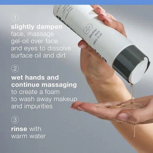 Vista 6 de Dermalogica Limpiador total Oil To Foam para la cara – Elimina el maquillaje, el protector solar y los desechos mientras limpia la piel en un solo