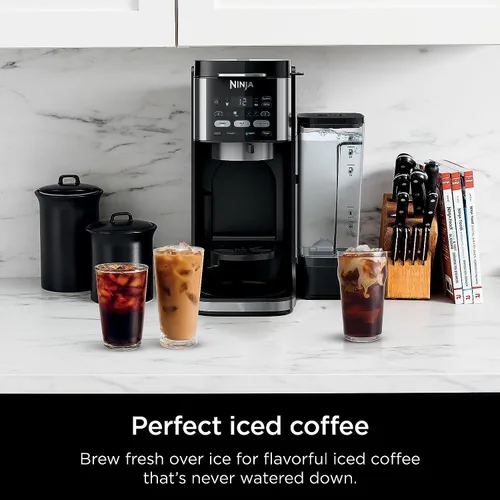 Vista 11 de Ninja Cafetera de goteo DualBrew Pro Café caliente y helado Compatible con cápsulas K-Cup 3 estilos de preparación (Clásico, Rico y Helado)