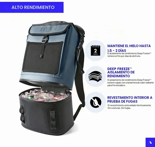 Vista 3 de Titan by Arctic Zone Deep Freeze Welded Backpack Cooler