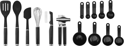 Vista 4 de KitchenAid Juego universal de herramientas y artilugios, 16 piezas, agua mineral