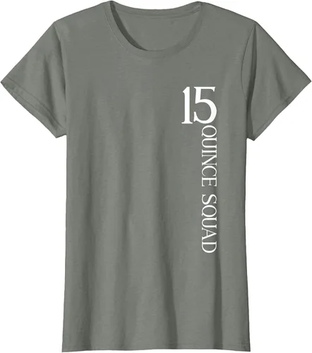 Vista 15 de Quince Squad Quinceanera 15th Birthday - Camiseta de quinceañera para niñas Asphalt Grey