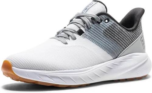 Vista 8 de FootJoy FJ Flex - Zapatos de golf para mujer, estilo de temporada anterior Gris/Blanco/Lavanda
