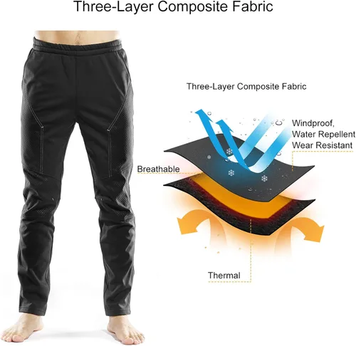 Vista 3 de INBIKE pantalones de invierno forro polar térmico para Multi deportes al aire libre.