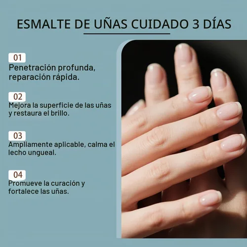 Vista 2 de 3 unidades de cuidado de uñas de 3 días, cuidado de uñas de aminoácidos de queratina, acondicionador de uñas de secado rápido para uñas secas