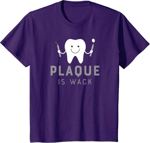 Vista 9 de Plaque is Wack Funny Dental Hygienist T-Shirt Asphalt Grey