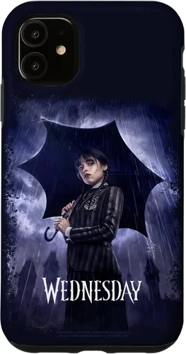 Vista 8 de Funda para iPhone 16 Wednesday con paraguas Nevermore Academy Photo Portrait