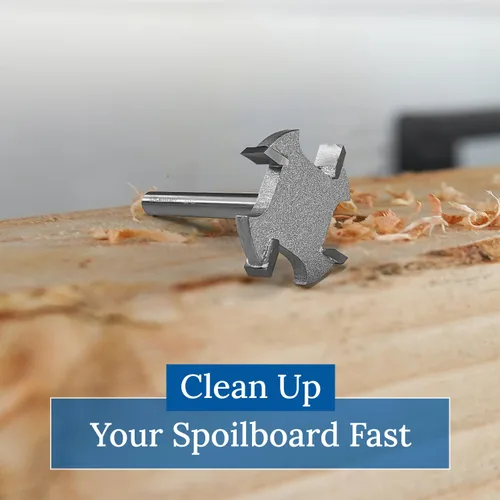 Vista 6 de Broca de enrutador CNC de superficie de 1.5 pulgadas para tablero de alerón, aplanamiento de losa, superficie de madera, tablero de basura