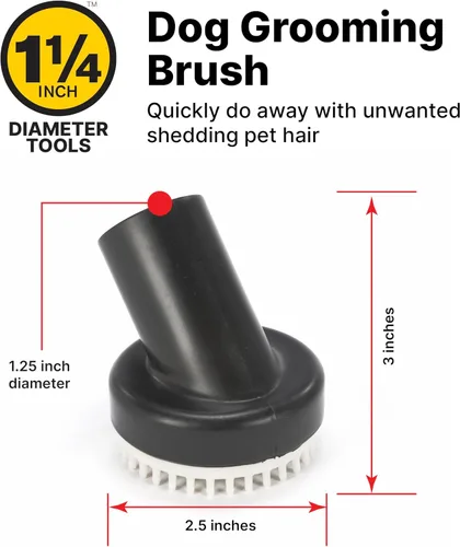 Vista 3 de Shop-Vac 9190400 Herramienta de aseo para perros, 1.25 pulgadas de diámetro, cerdas suaves para aseo y aspiración suaves de mascotas, (paquete de 1)