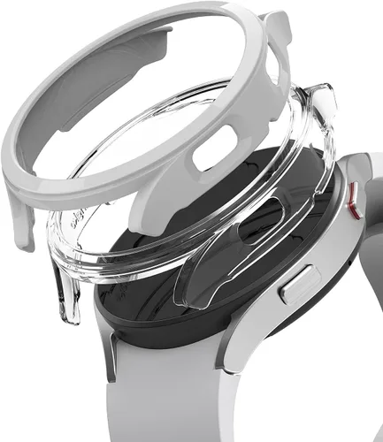 Vista 12 de Ringke Funda delgada [paquete de 2] compatible con Samsung Galaxy Watch 4 de 1.732 pulgadas, bisel Watch4 [solo marco] cubierta dura de Transparente